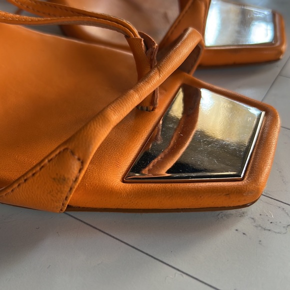 Schutz Vikki Strappy Stiletto (Bright Orange) - Picture 5 of 10